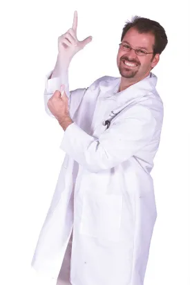 Lab Coat Harry Fingerman  Costume