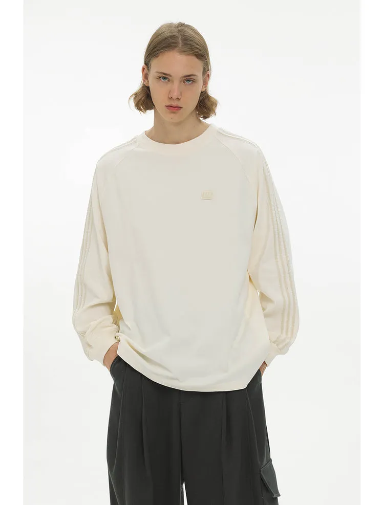loose casual liner long sleeve tops