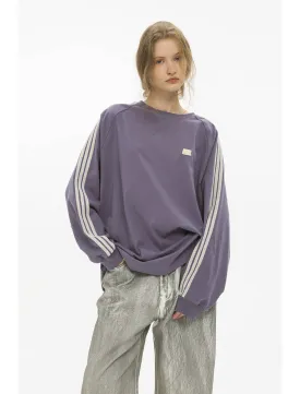 loose casual liner long sleeve tops