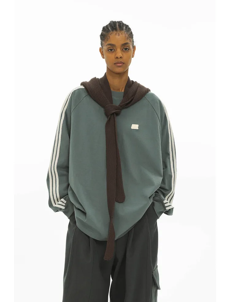 loose casual liner long sleeve tops