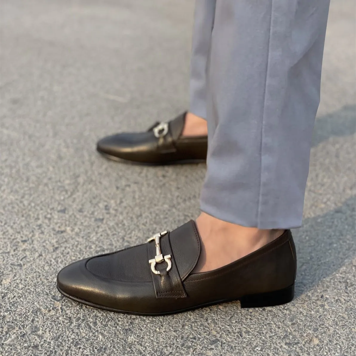 LS Pure Leather Harbor Shoes LS-505 BRN