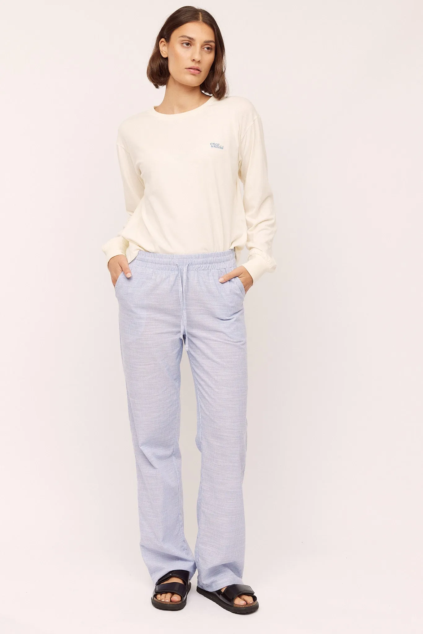 Mai Trouser - Blue Stripe