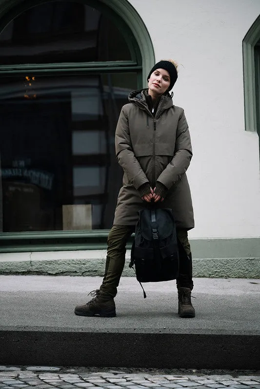 Mellow Vattert Parkas II - Armygrønn
