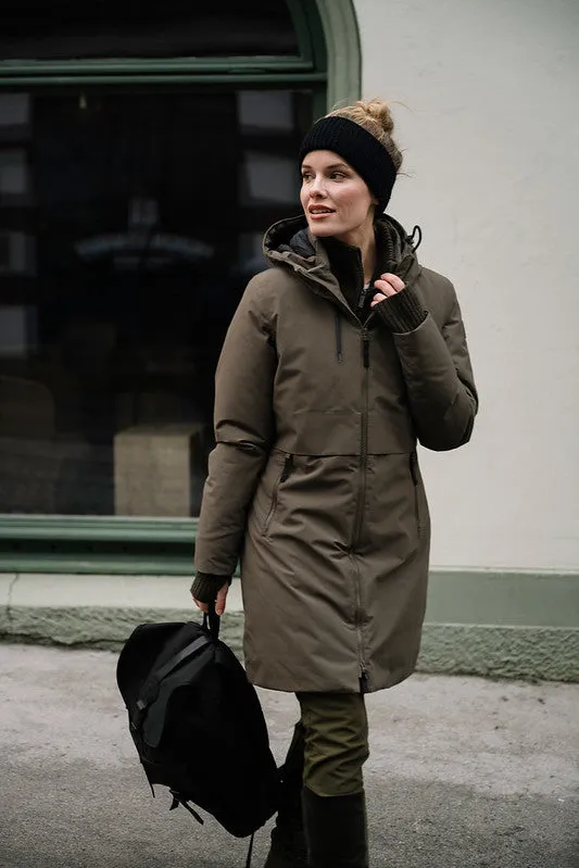 Mellow Vattert Parkas II - Armygrønn