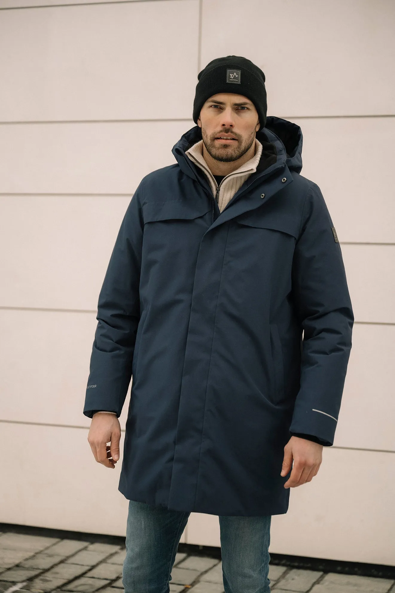 Mode Warm Parkas - Marineblå