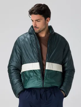 PACK-IT DOWN JACKET IN WHITE AND GREEN