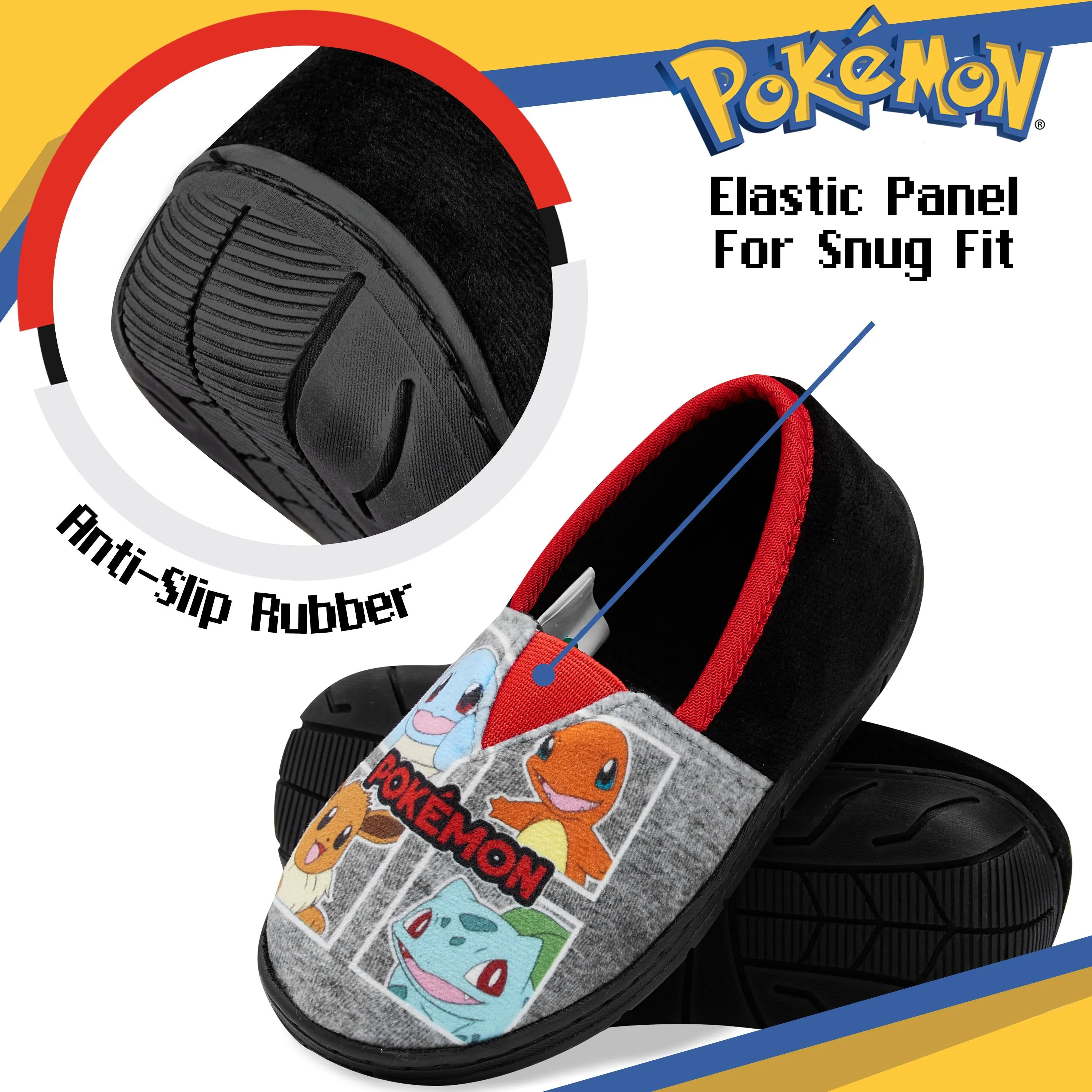 Pokemon Boys Slippers, Soft Kids Shoes, Pokemon Gifts for Boys
