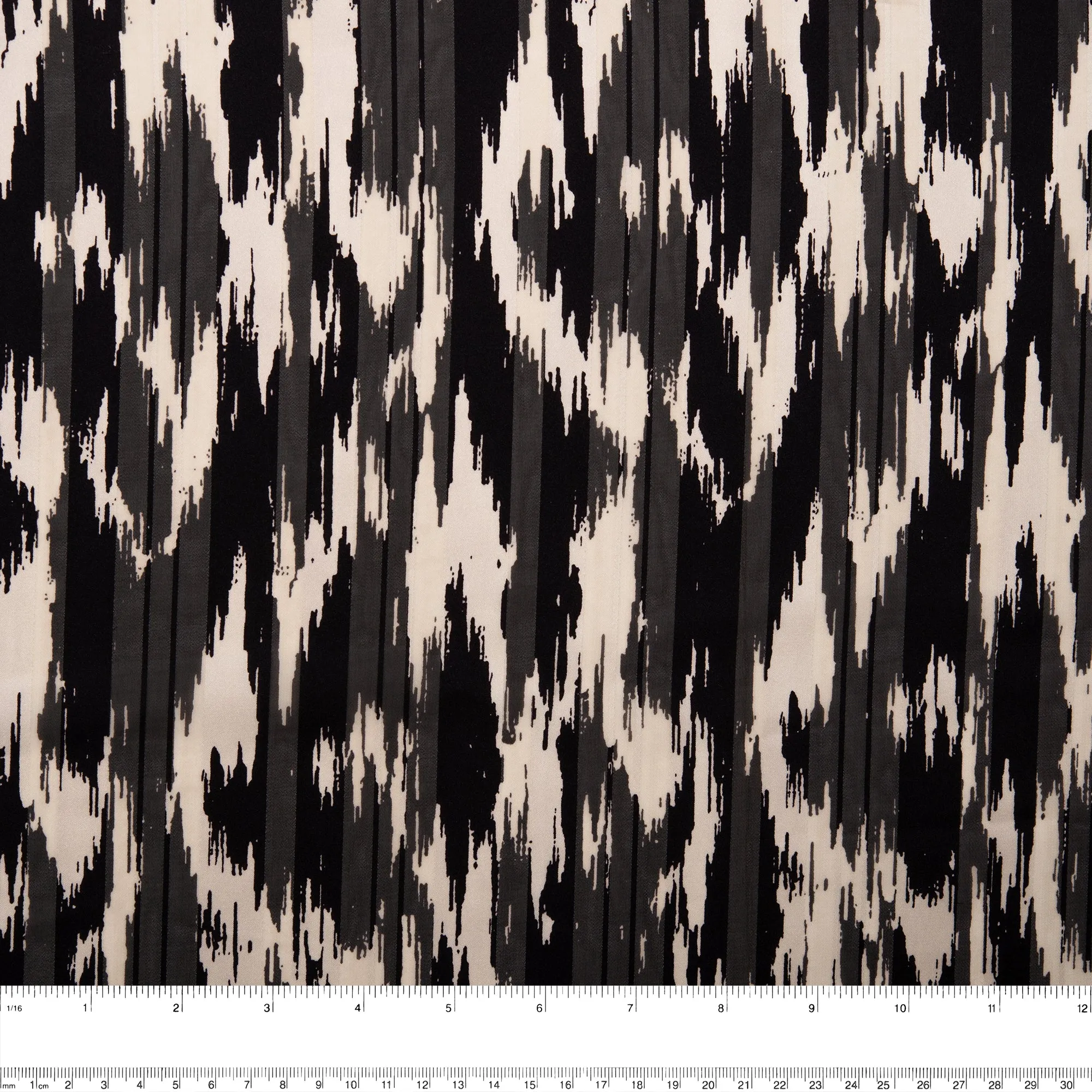 Printed polyester - MARCELINE - Abstract - Black