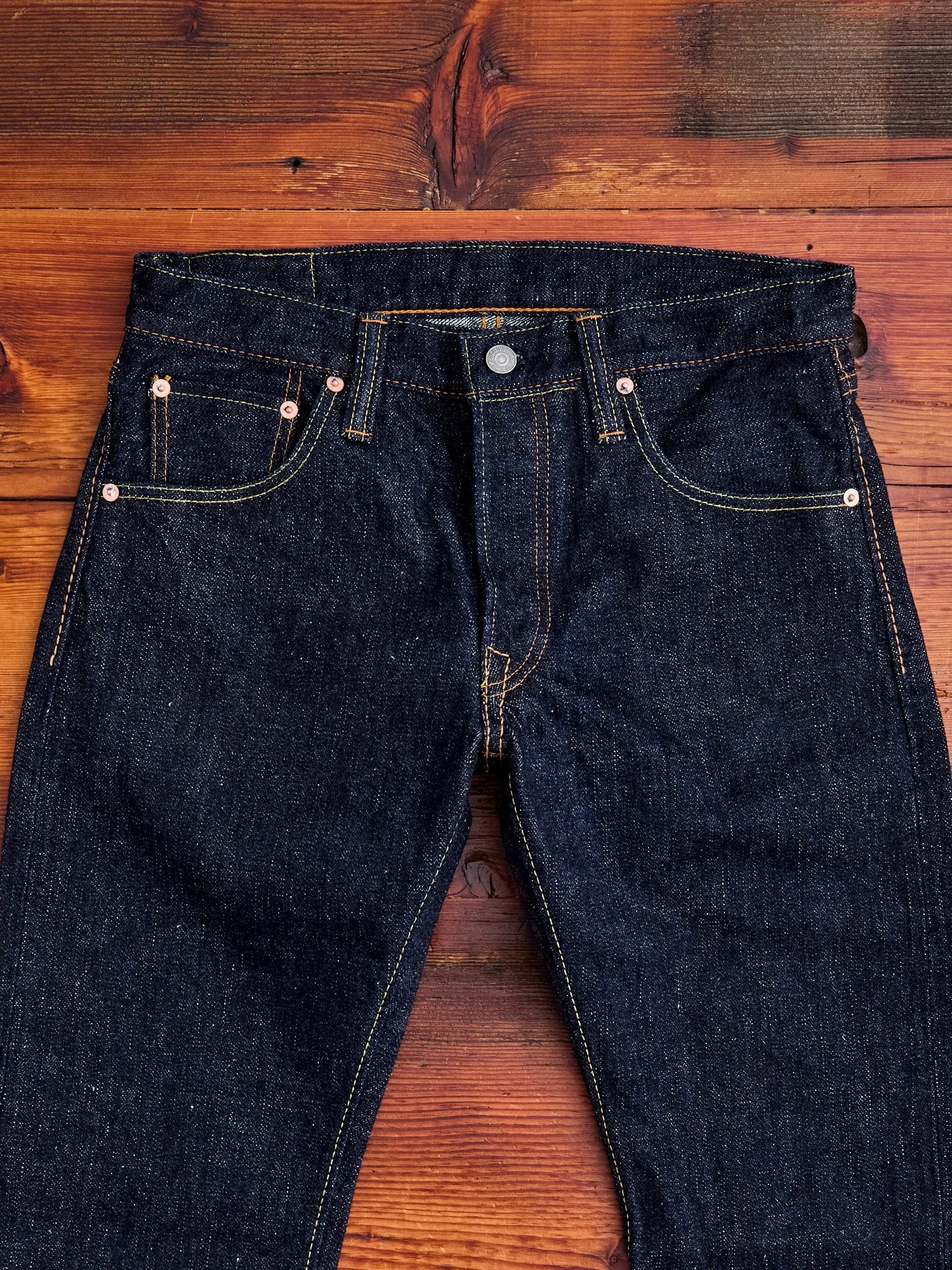 SLB-005 16.5oz Rinsed Selvedge Denim - Slim Straight Fit