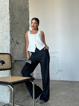 Striped suit pants