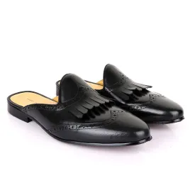 Terry Taylors Exotic Black Lashes Mole Leather Shoe
