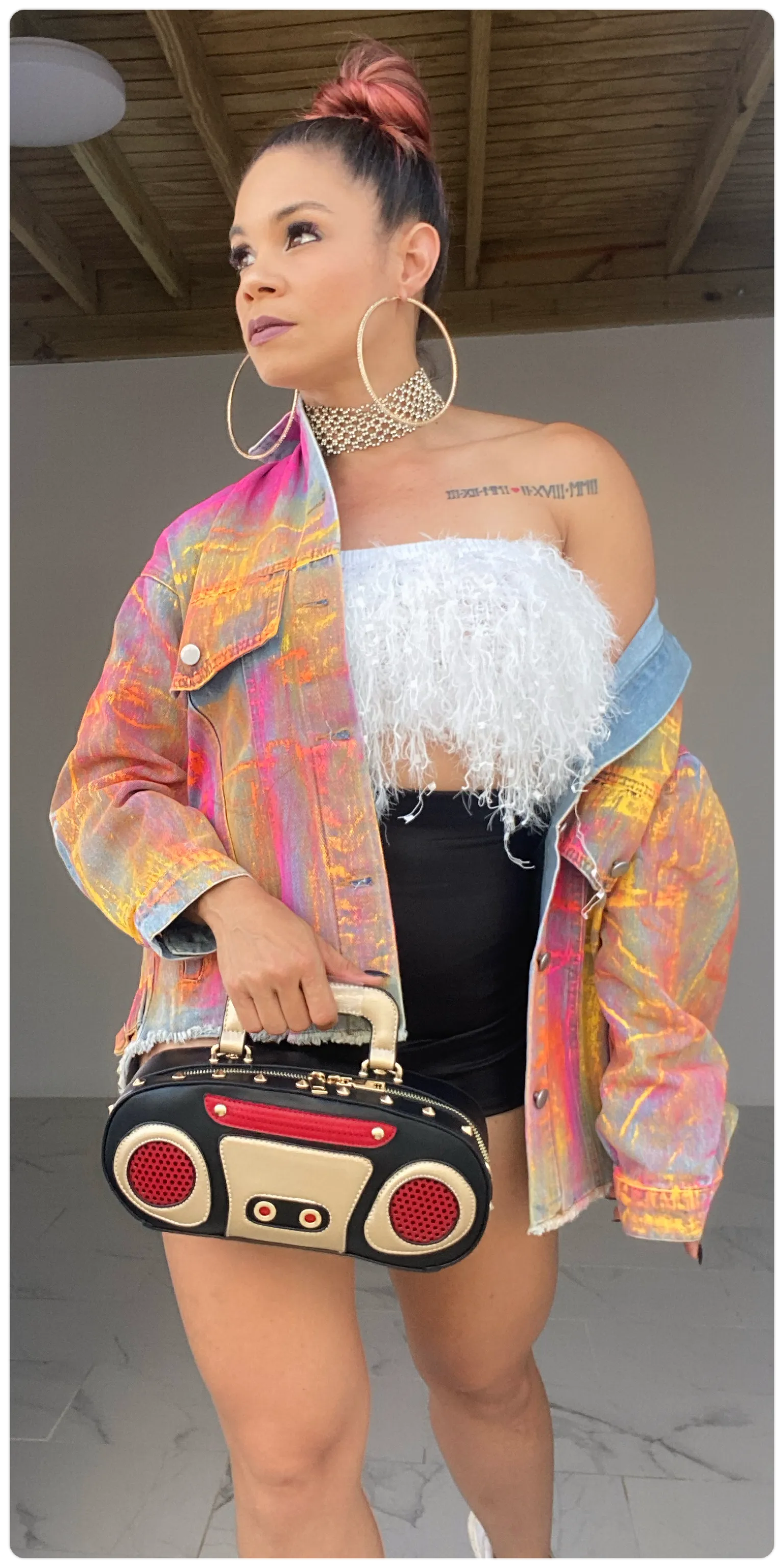 Tie Dye Denim Oversized Jacket