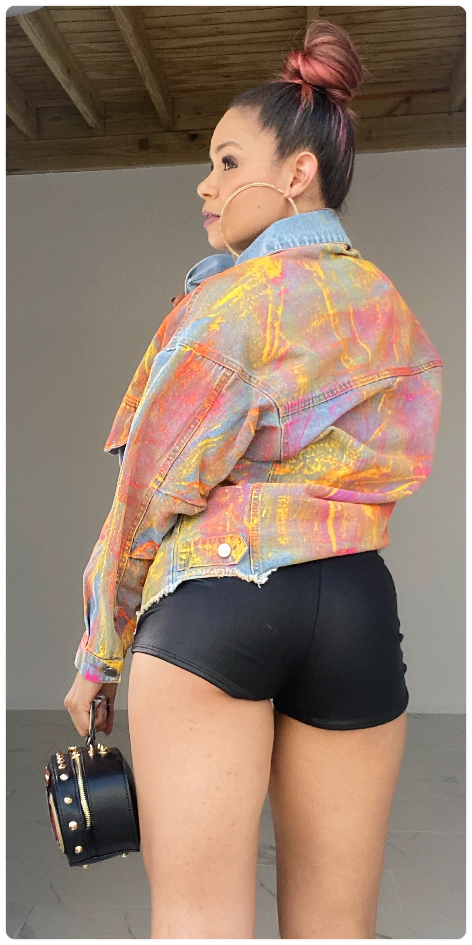 Tie Dye Denim Oversized Jacket