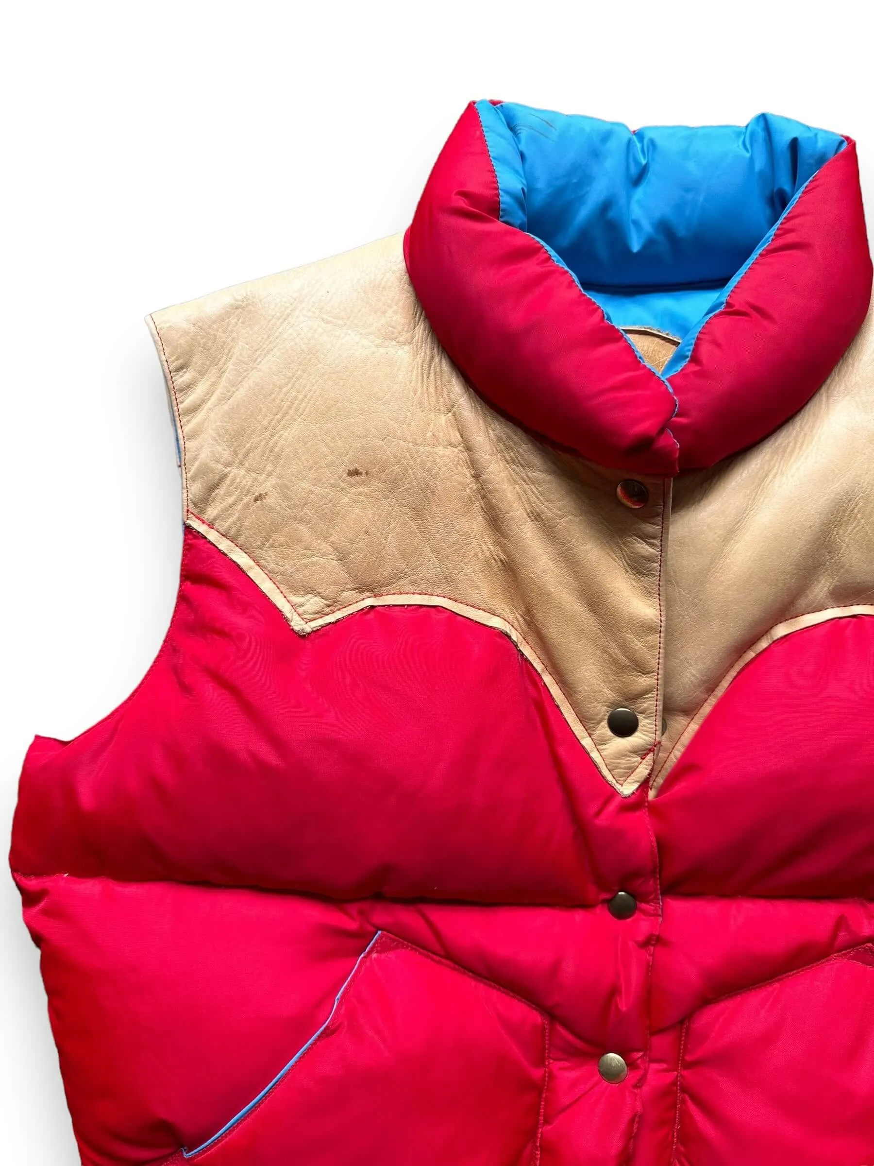 Vintage Rocky Mountain Featherbed Red/Blue Down Vest SZ L