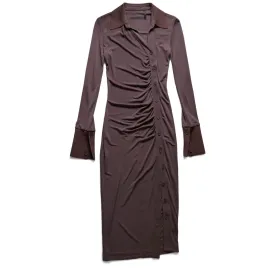 WOMEN'S ASYMMETRIC SHIRT DRESS