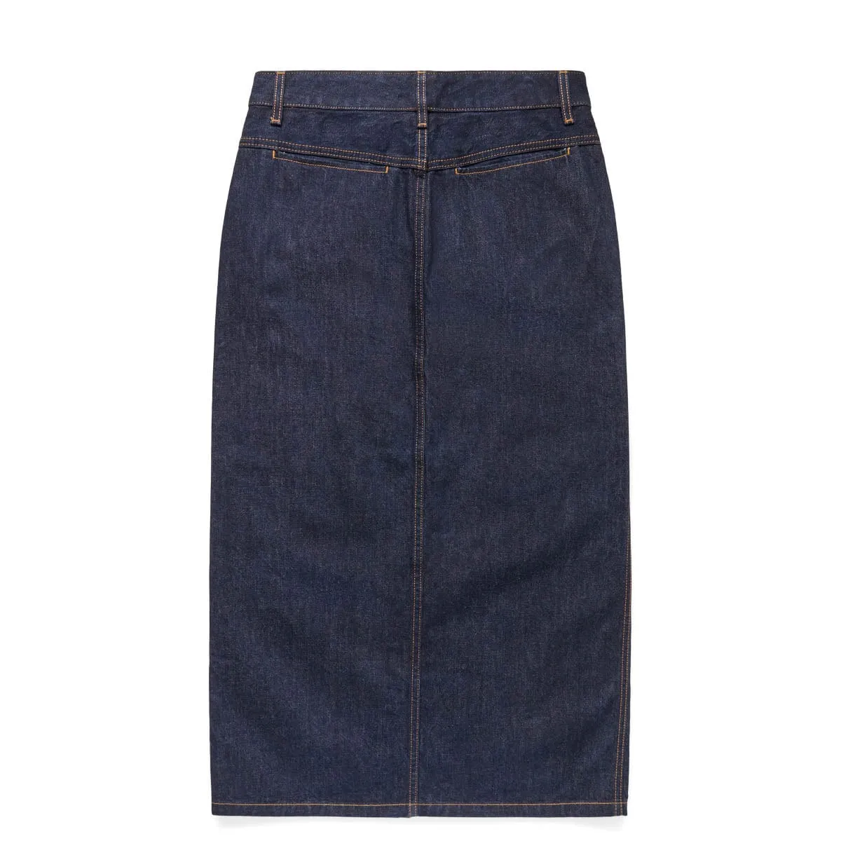 WOMEN'S SLIT DENIM MIDI SKIRT