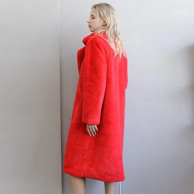 Women's Winter Faux Fur Long Coat