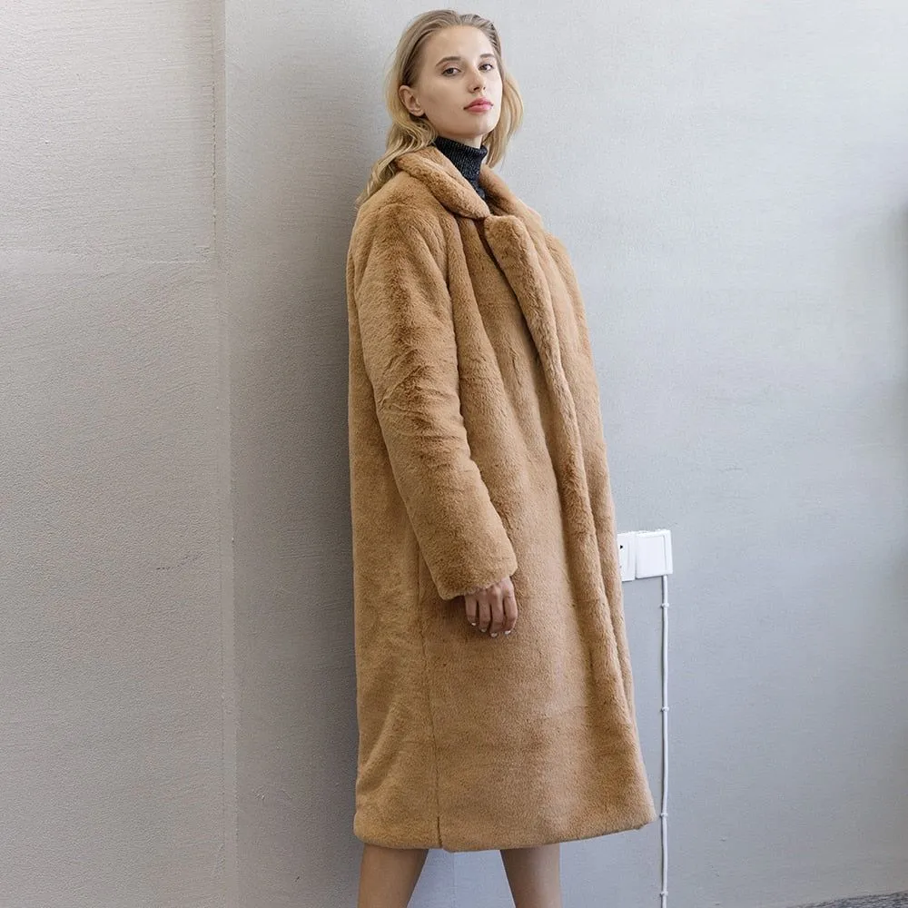 Women's Winter Faux Fur Long Coat